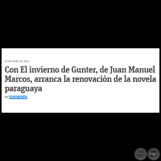 CON EL INVIERNO DE GUNTER, DE JUAN MANUEL MARCOS, ARRANCA LA RENOVACIN DE LA NOVELA PARAGUAYA - Por MARIBEL BARRETO - Domingo, 20 de Mayo de 2016